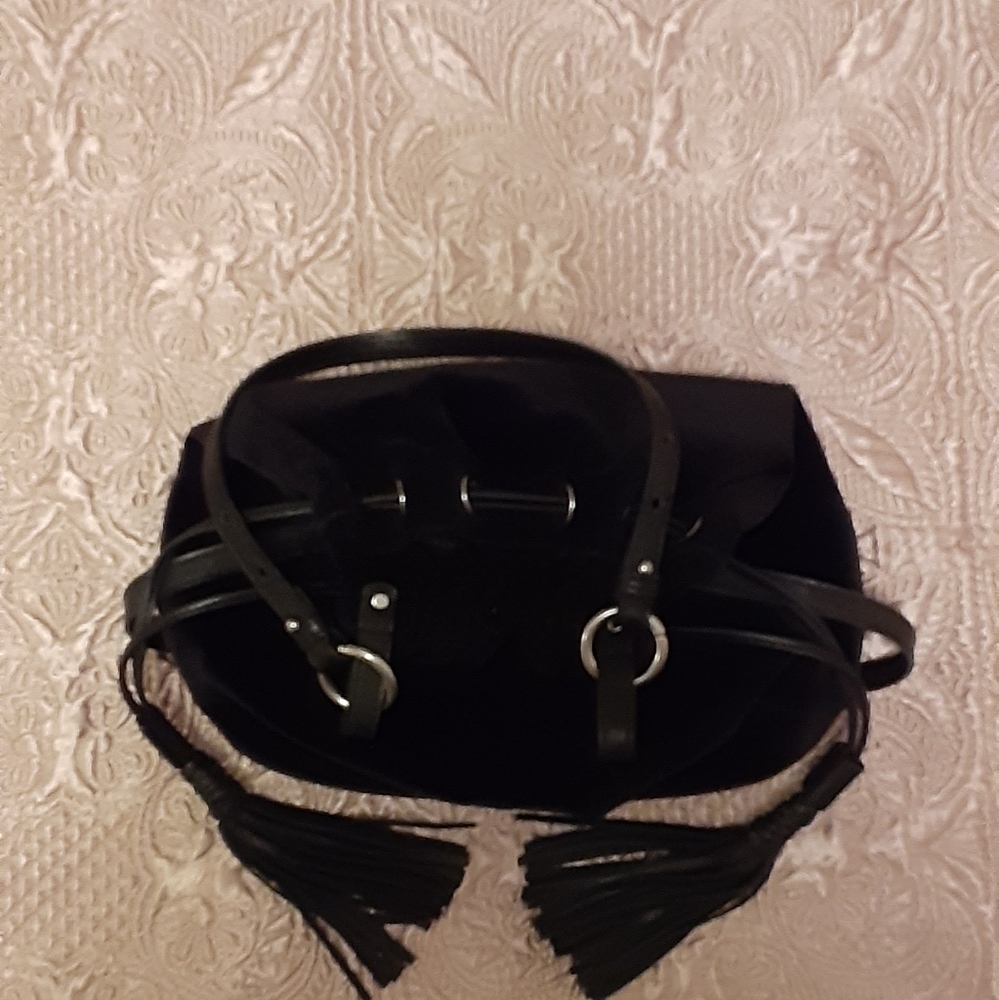 Ralph Lauren Velvet Shoulder Handbag